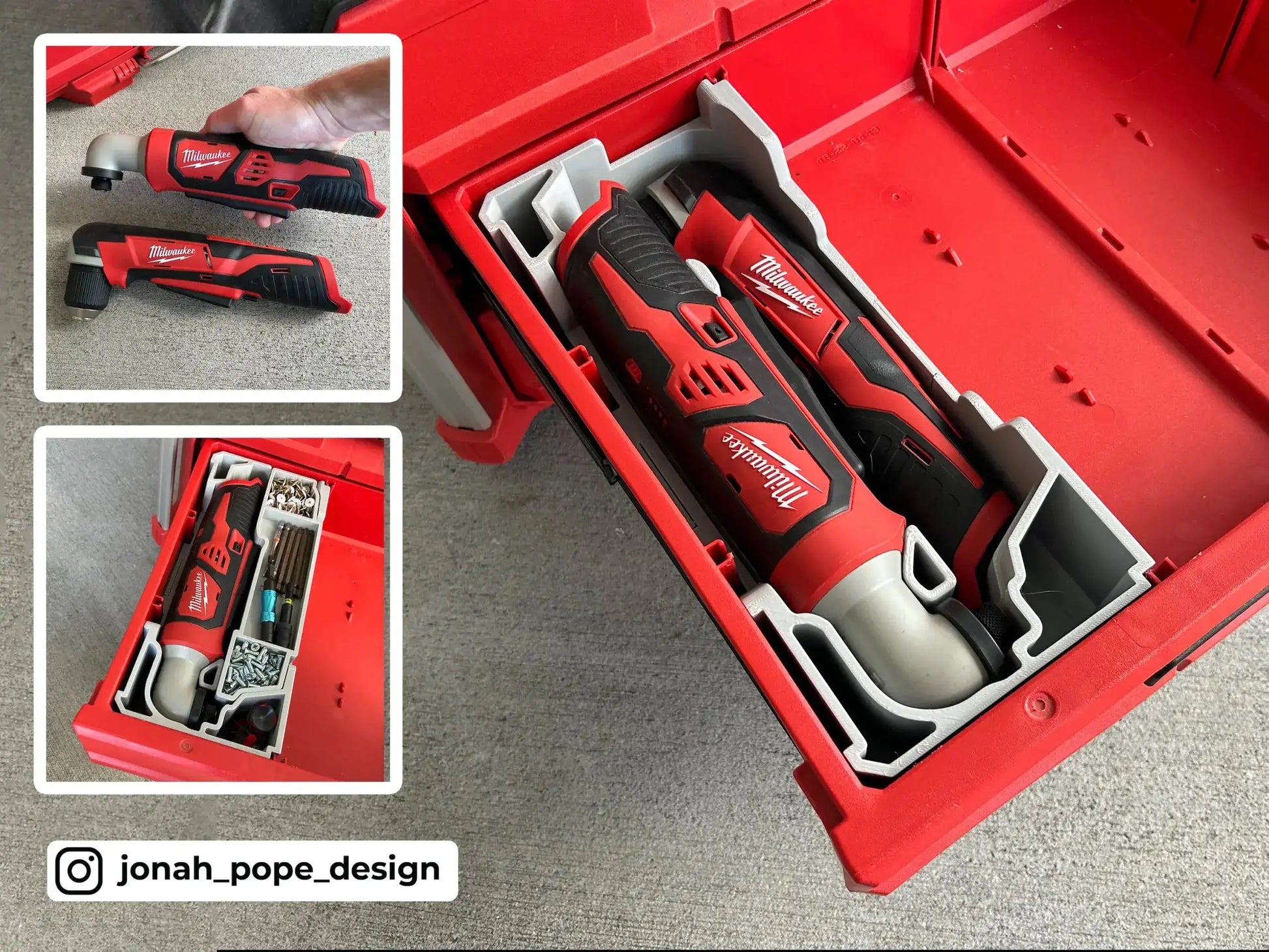 M12 Angle Drill & Impact COMBO Insert | Modular PACKOUT Drawer System  packout australia
