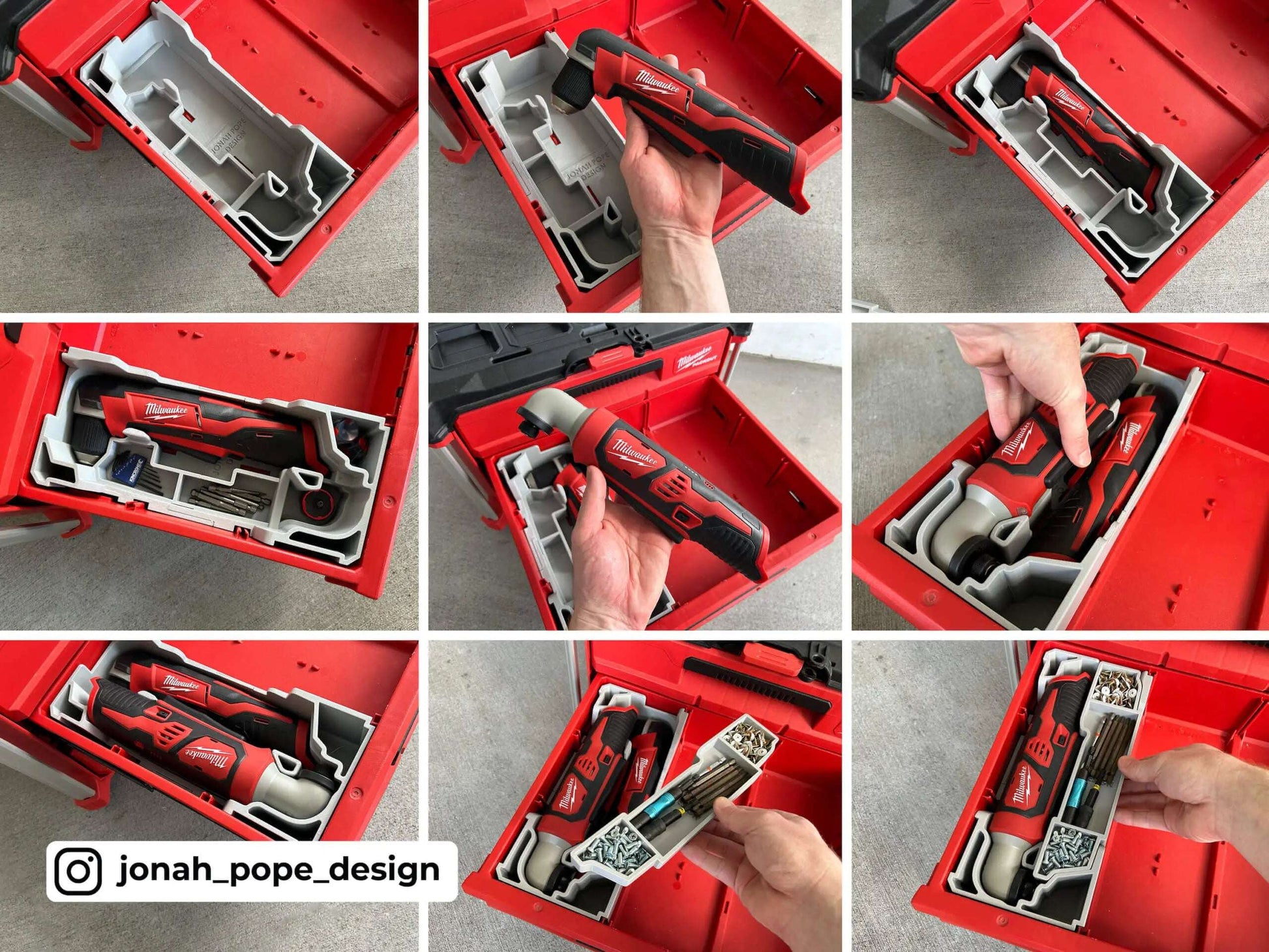 M12 Angle Drill & Impact COMBO Insert | Modular PACKOUT Drawer System  packout australia