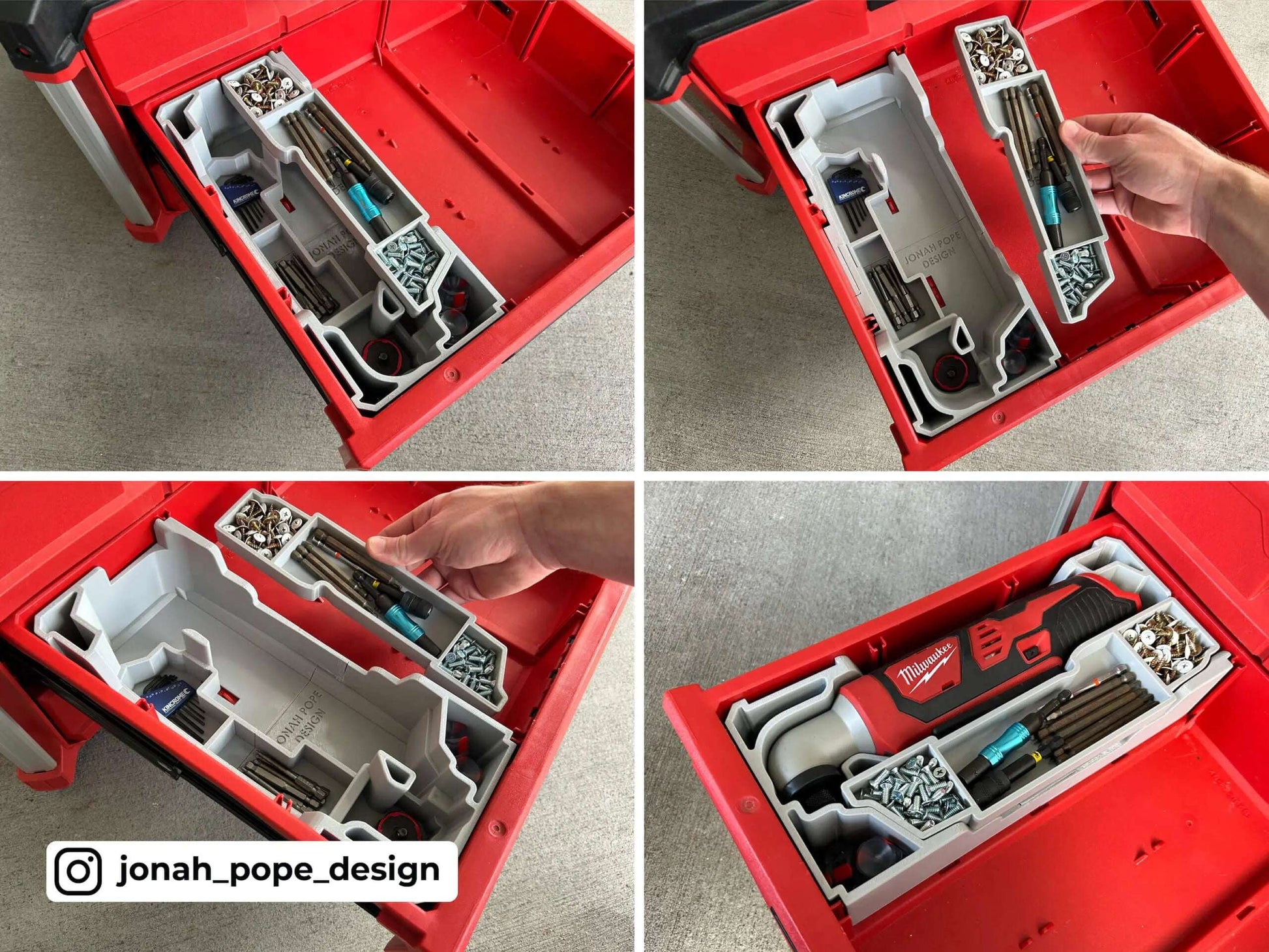 M12 Angle Drill & Impact COMBO Insert | Modular PACKOUT Drawer System  packout australia
