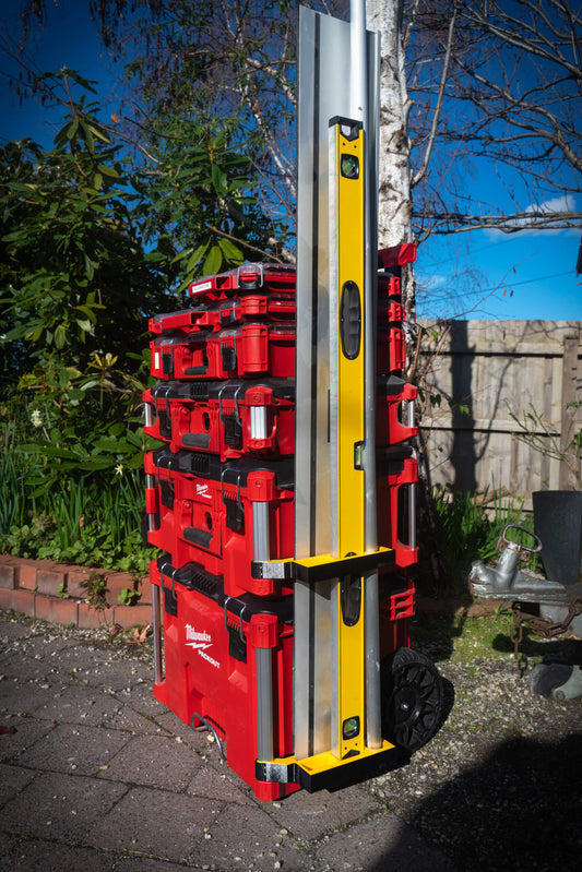 levelup 5in1 packout level holder track saw extension pole rulers
