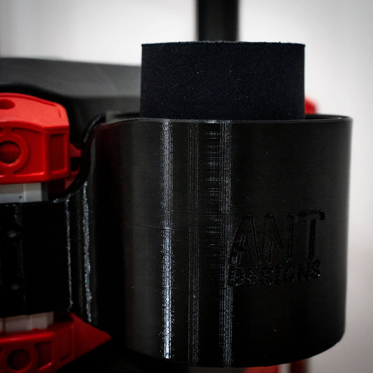 packout rail cup holder red black