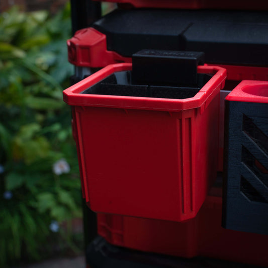 packout bin holder attachment pakrial