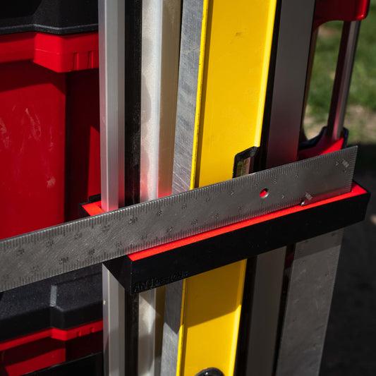 levelup 5in1 packout level holder track saw extension pole rulers