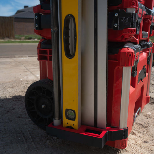 levelup 5in1 packout level holder track saw extension pole rulers