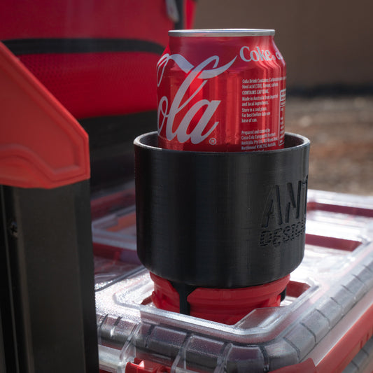 packout cup holder twist mount red black