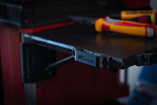 universal tool holder clip bench mount black red