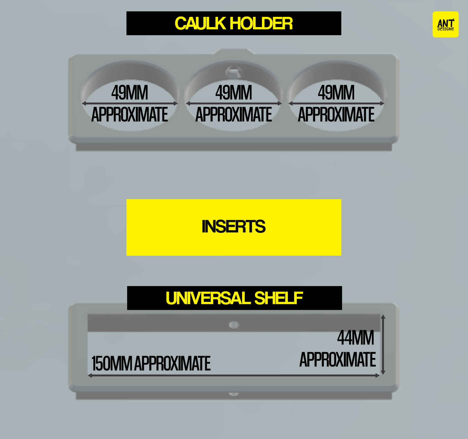 pakrail attachment universal shelf side mount spray can holder