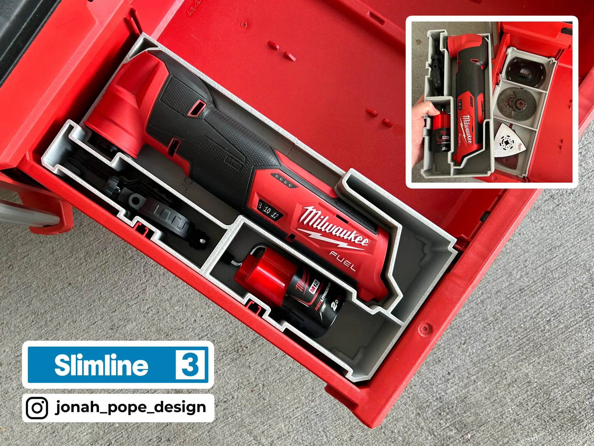 M12 Multi Tool FUEL Insert | Modular PACKOUT Drawer System  packout australia