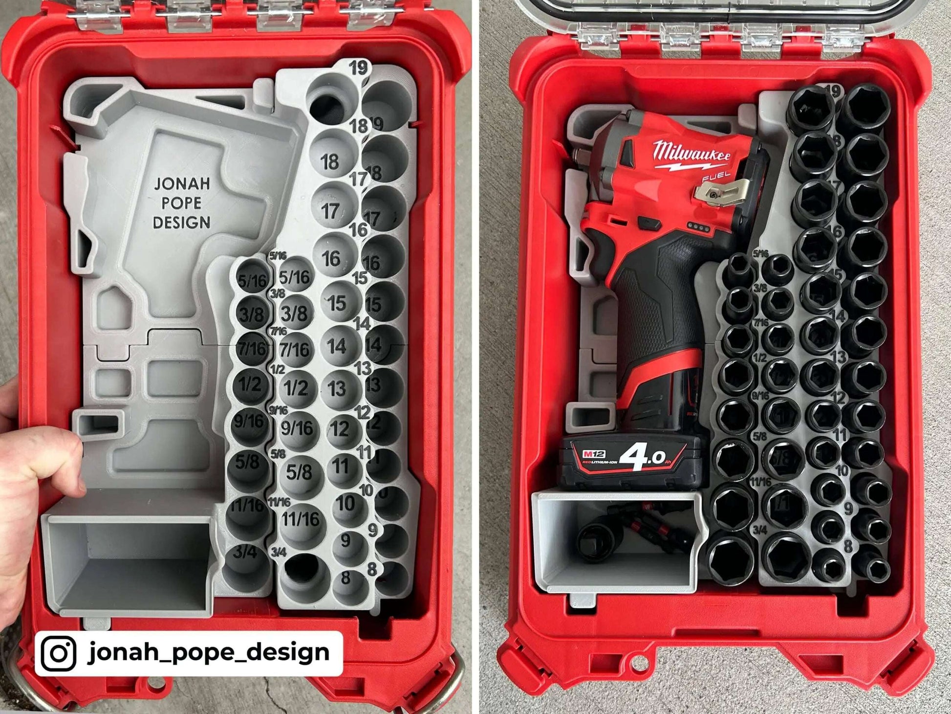 M12 3/8 Stubby Impact Insert (GEN 1)  packout australia