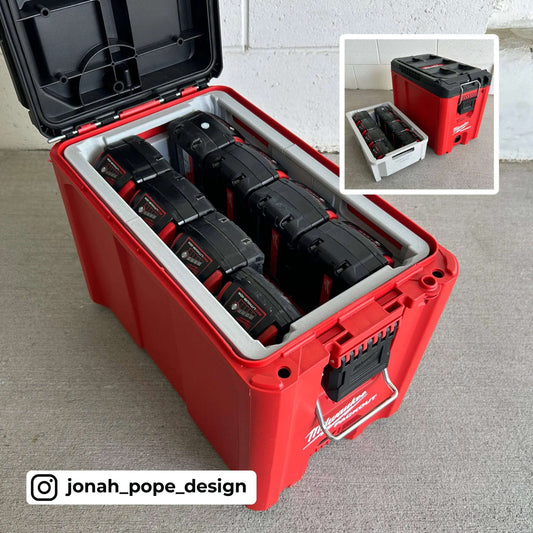M18 Battery Rack UPPER Insert (Compact Tool Box)  packout australia