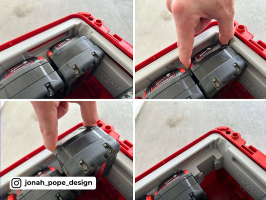 M18 Battery Rack UPPER Insert (Compact Tool Box)  packout australia