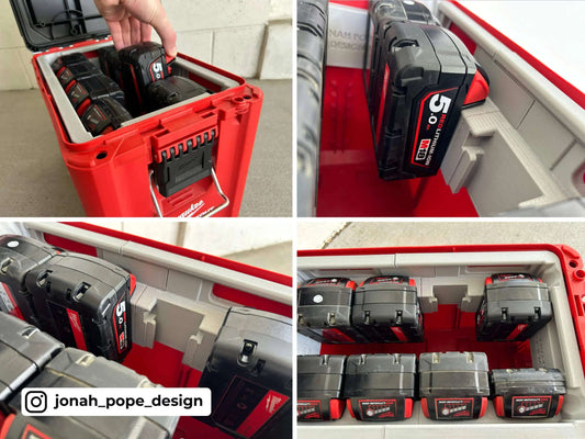 M18 Battery Rack UPPER Insert (Compact Tool Box)  packout australia