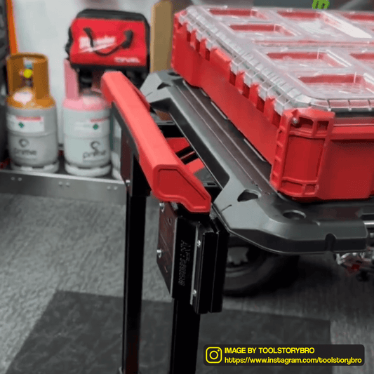 rolling toolbox packout folding table bracket red black kit