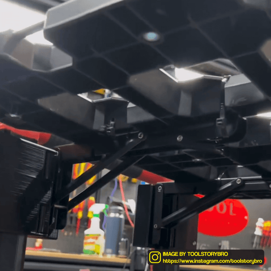 rolling toolbox packout folding table bracket red black kit