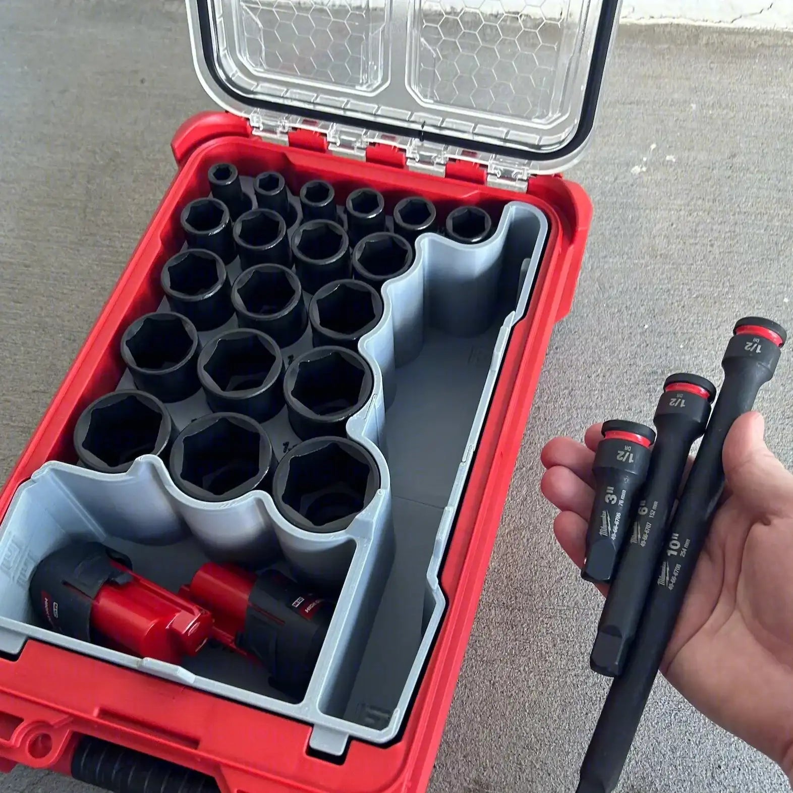 SHOCKWAVE 1/2" Drive 19PC SAE Deep Socket Insert